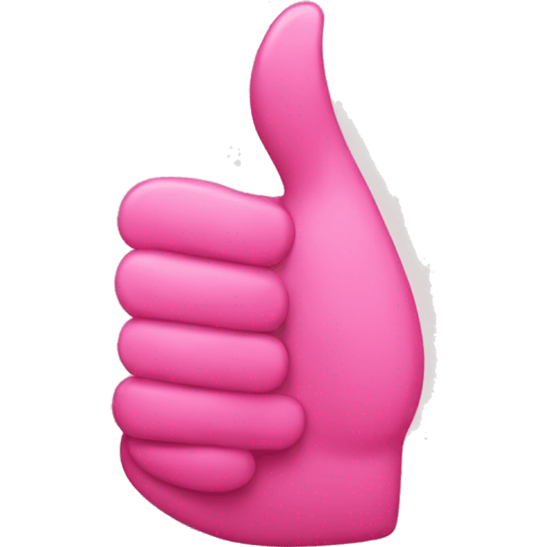 A thumb up like you are hitching a ride, with pink nail polish emoji