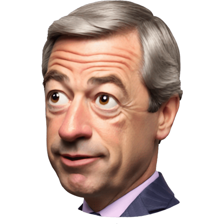 Nigel Farage side profile Pog expression emoji