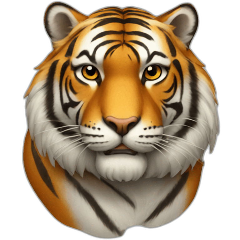 Tiger in king emoji