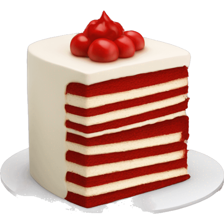 Realistic red layered cake emoji