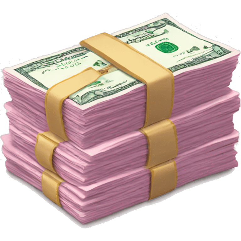 Light pink stack of money  emoji