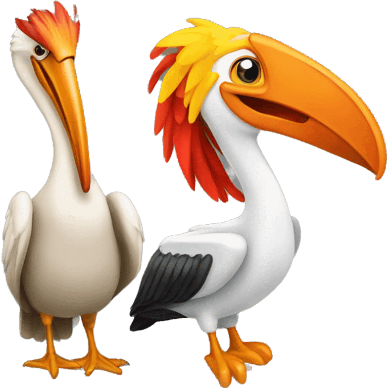 Pelican and Phoenix emoji