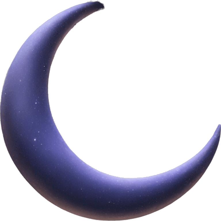 A crescent moon on a rope emoji