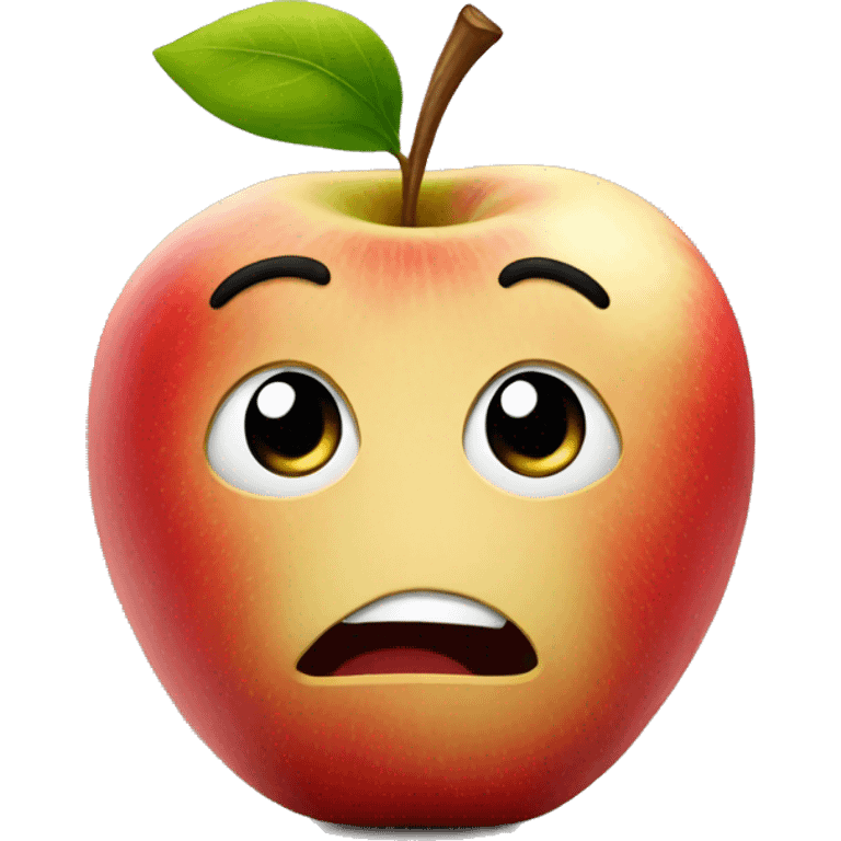 Apple with face  emoji