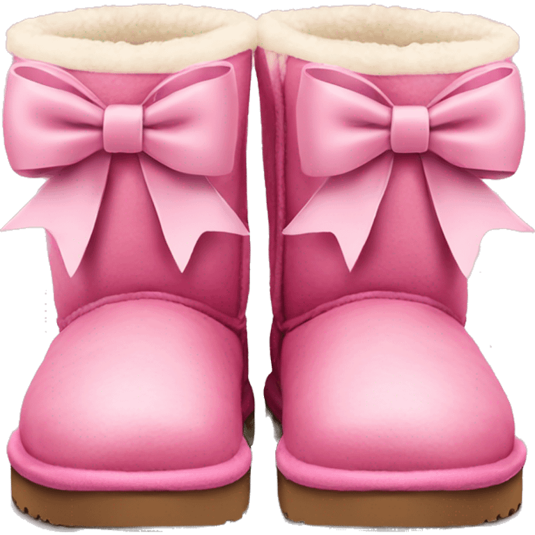 Pink Ugg’s with bows emoji