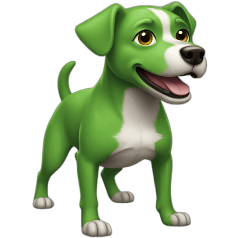 Green dog emoji