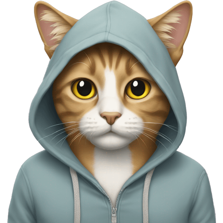 Cat with hoodie emoji