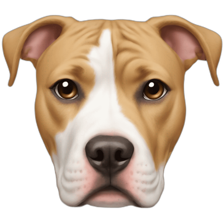 fully blonde pitbull boxer mix dog cute emoji