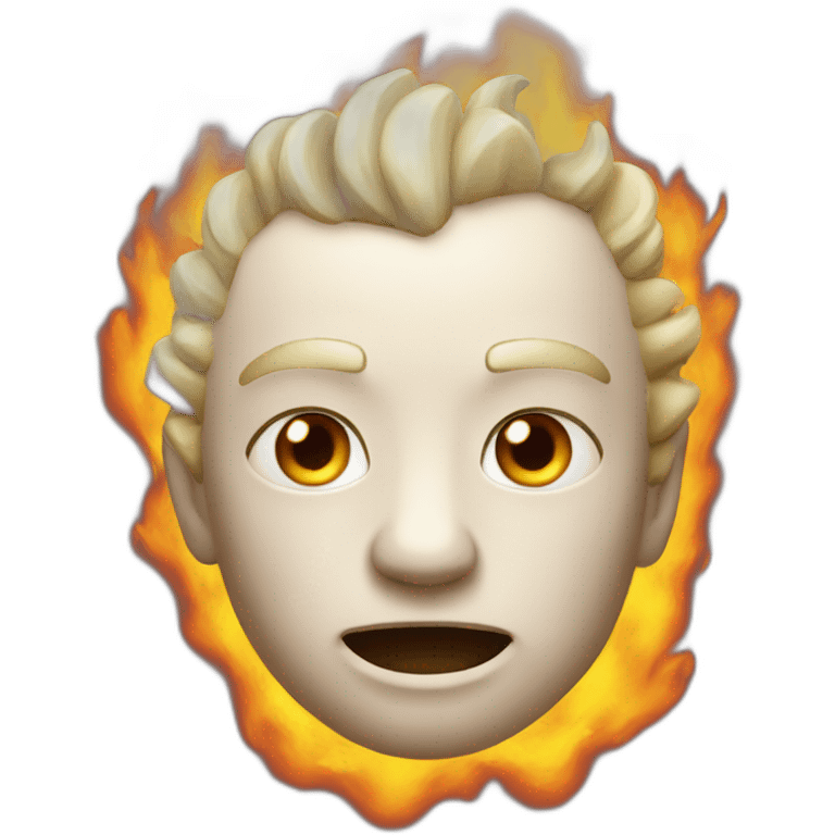 an furius face with fire emoji