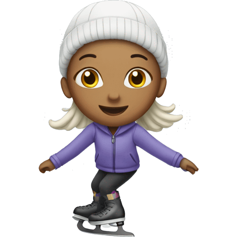 Girl ice skating emoji