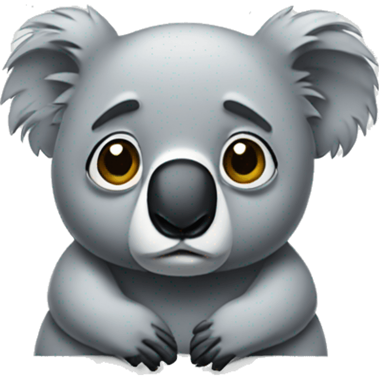 Sad koala  emoji