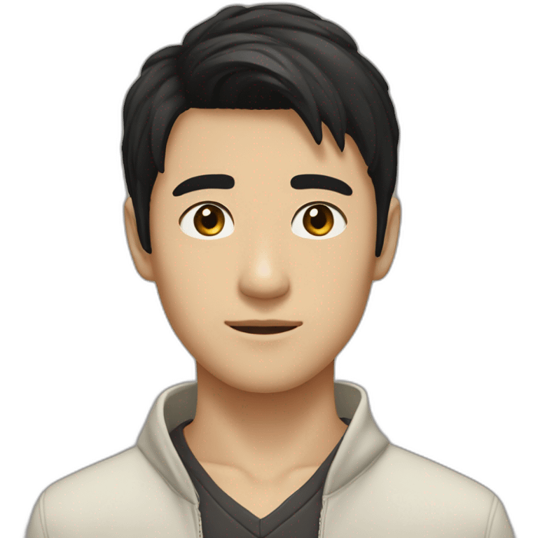 blackhair-boy-browneyes-Japanese-handsome-sideparted emoji