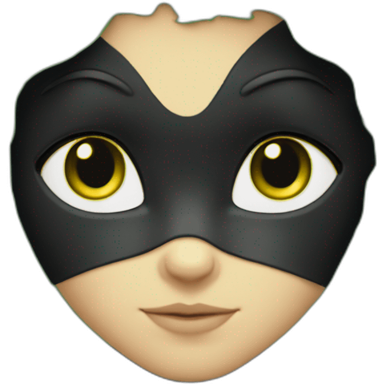 chat noir avec des yeux vert emoji