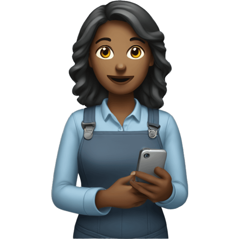 woman working on phone emoji emoji