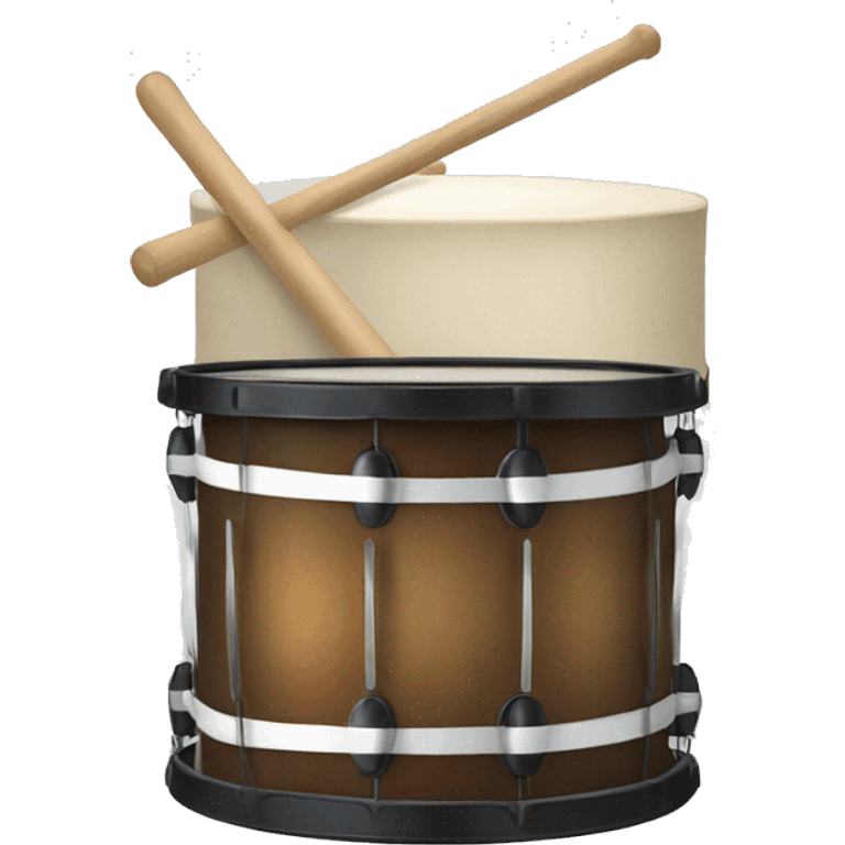 Drum with a moustae emoji