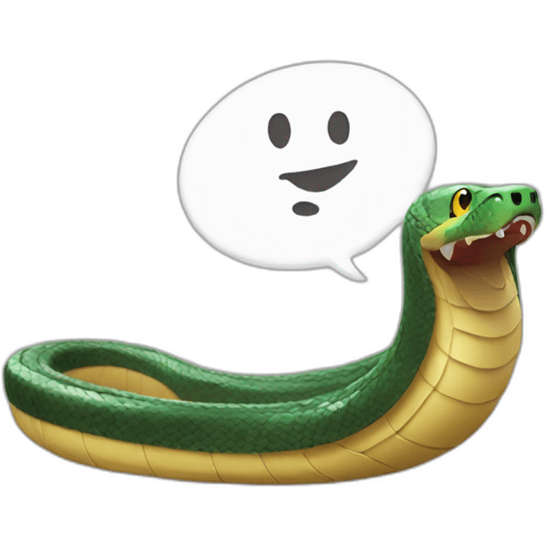 Snake with a speech bubble emoji