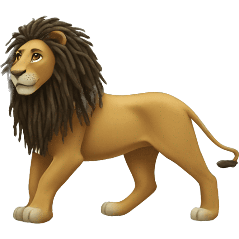 lion with dredlocs emoji