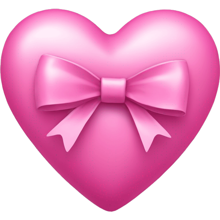 pink heart with bow on it emoji