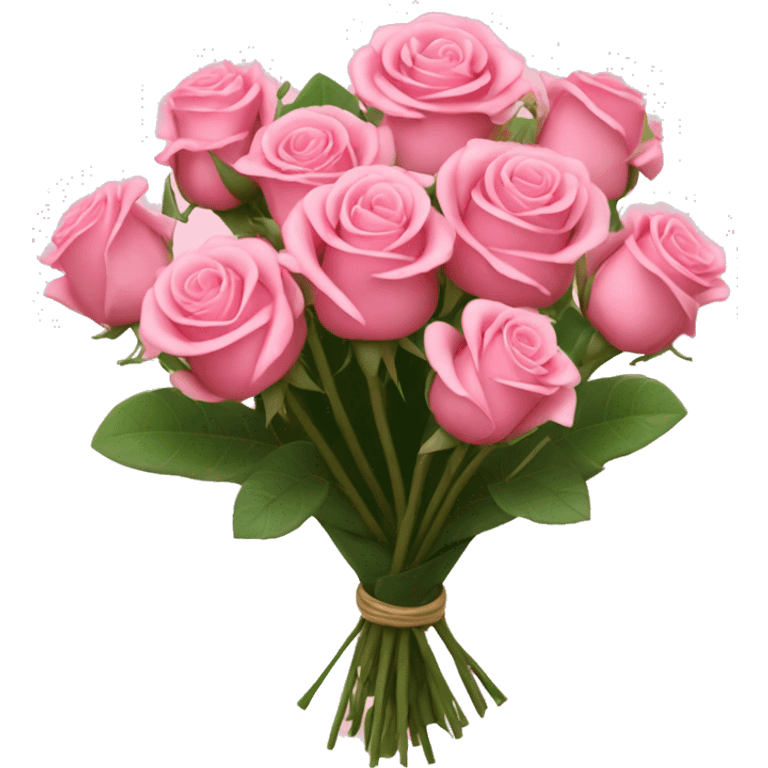 Bouquet of pink roses￼ emoji