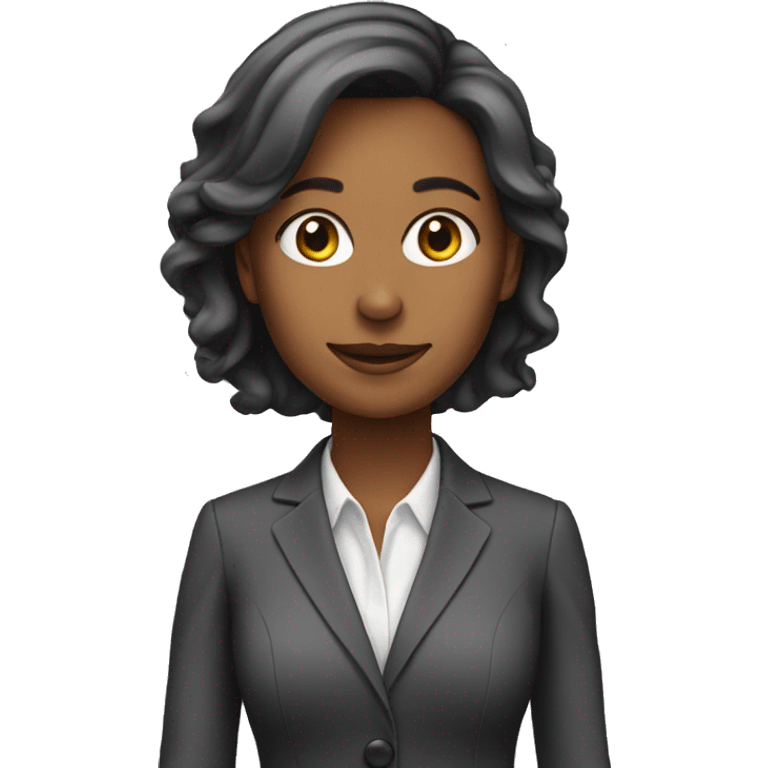 35 years old woman in business suit emoji