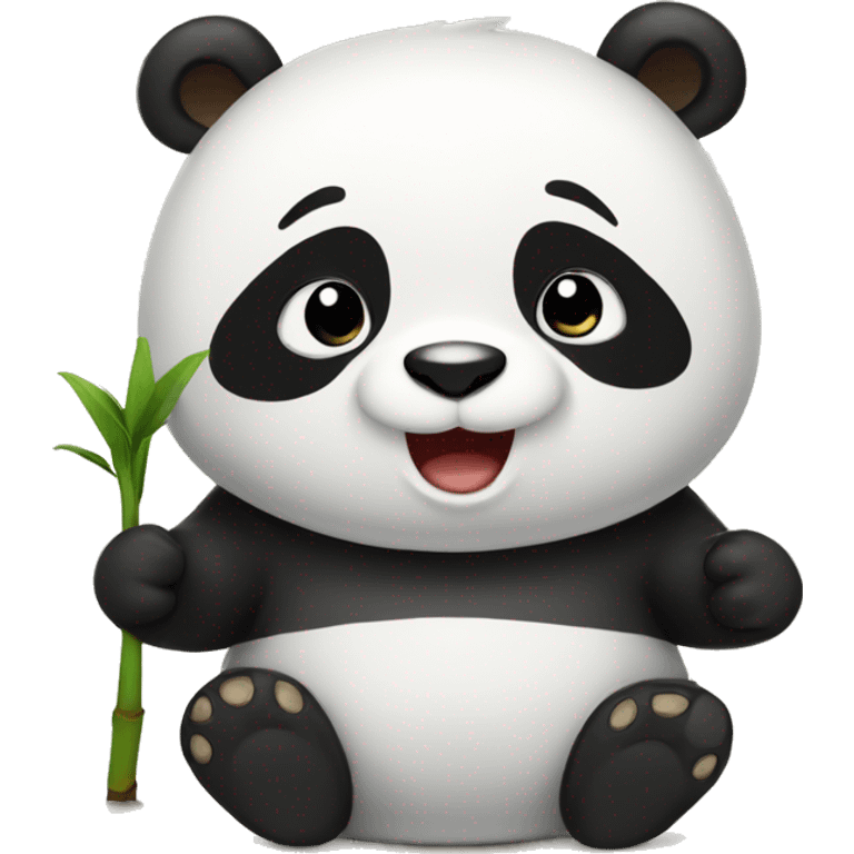 Panda saying good morning emoji