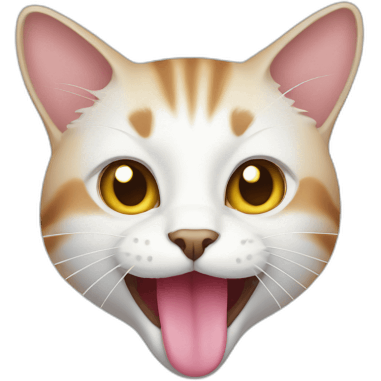 Cat with tongue sticking out emoji