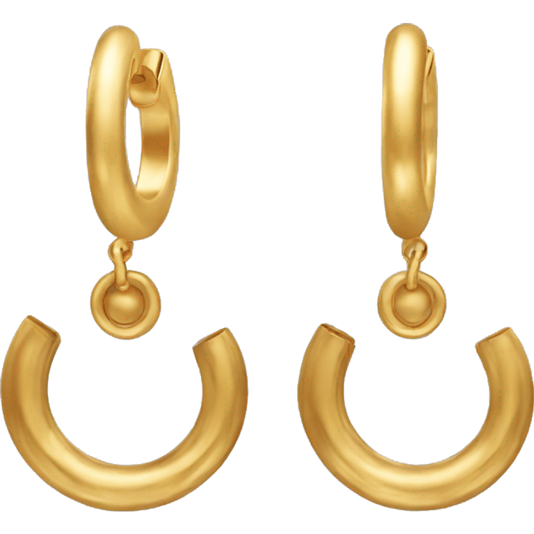 chunky gold hoop earrings emoji