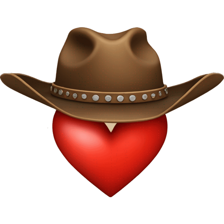 heart shaped from a cowboy hat emoji