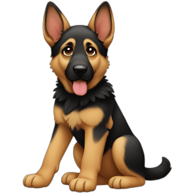 German Shepherd puppy full body emoji