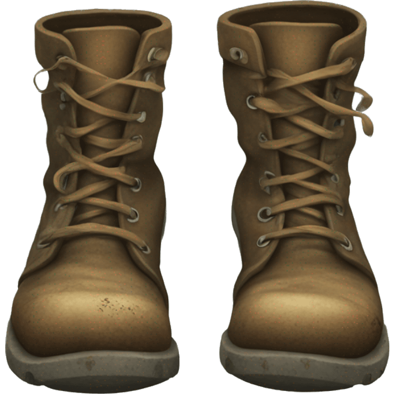 Rough ugly worn large boot shoe emoji