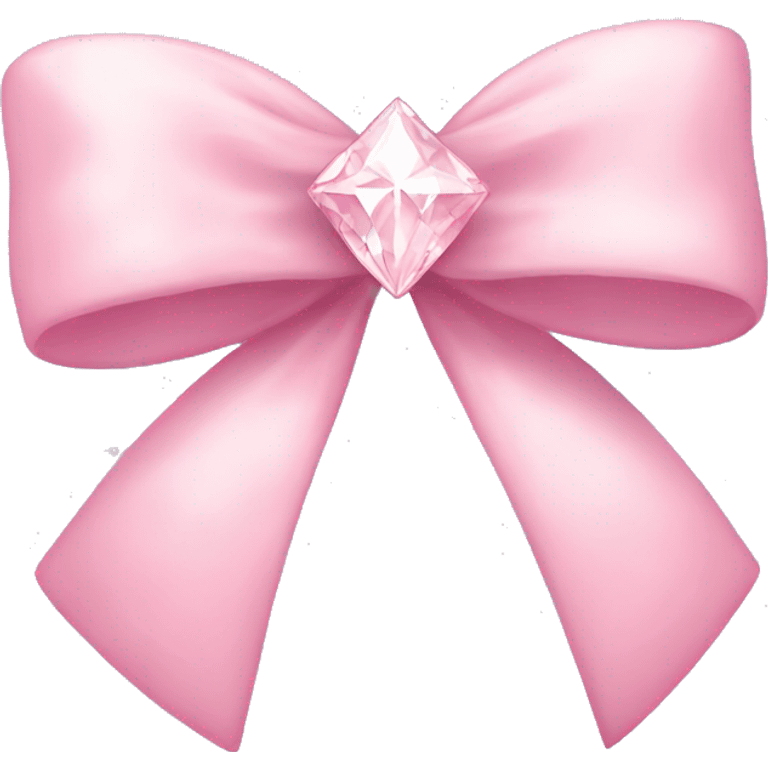 Light pink diamond bow emoji