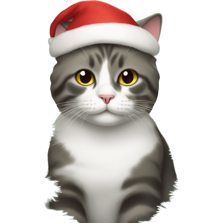 Cat under Christmas tree  emoji