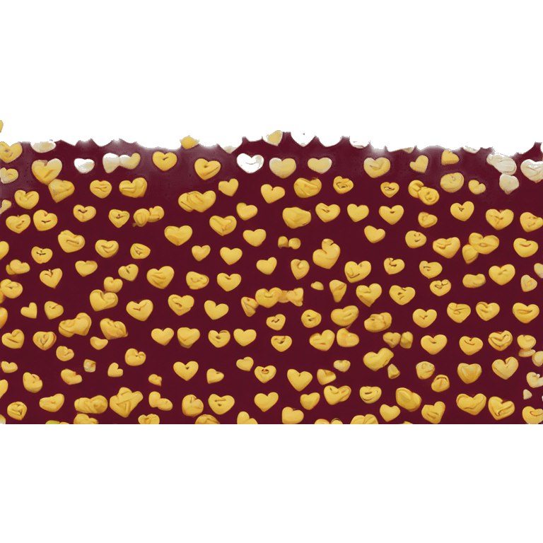 Maroon and gold heart  emoji