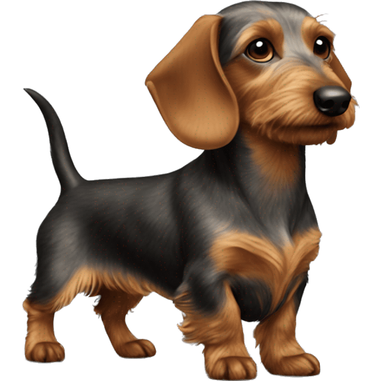 wirehaired dachshund profile entité body emoji