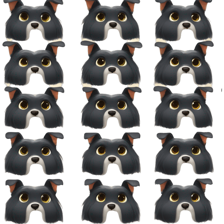 Black miniature schnauzer and black Risen schnauzer  emoji