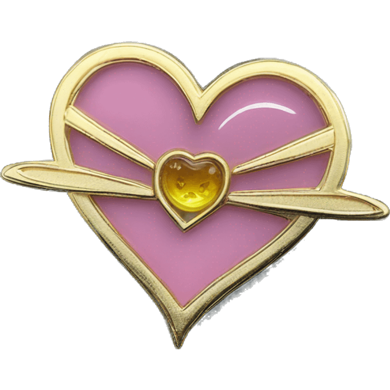 Sailor moon heart transformation brooch emoji