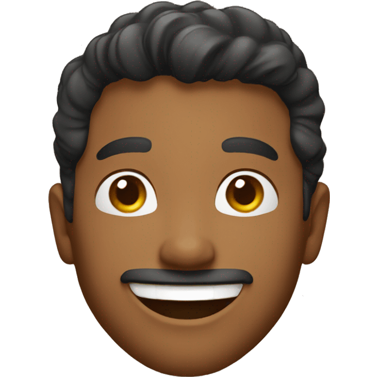 brown man smile emoji