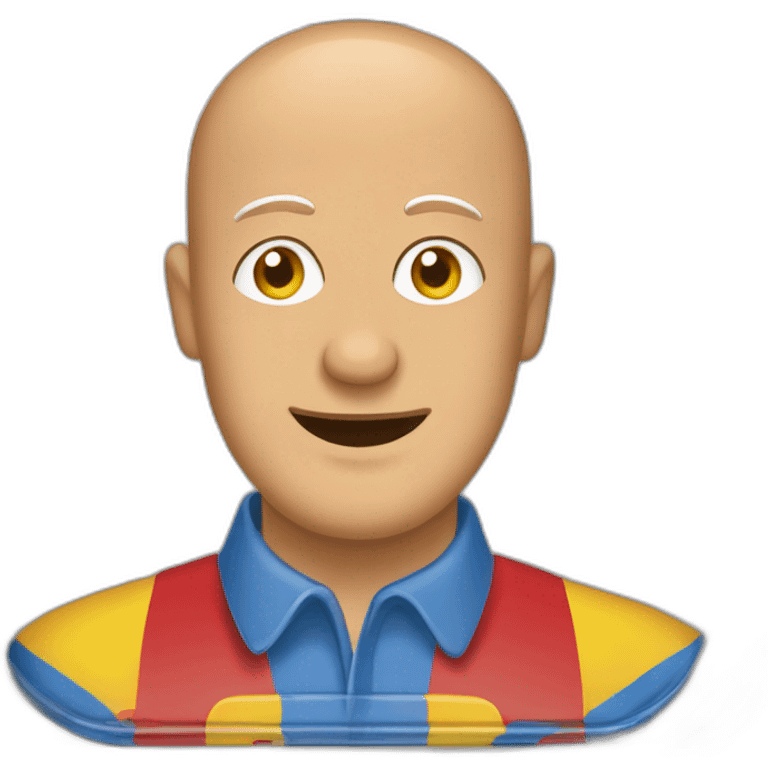 rectangular tin of anchovies red blue yellow colors with an image of a tanned bald man on the side emoji