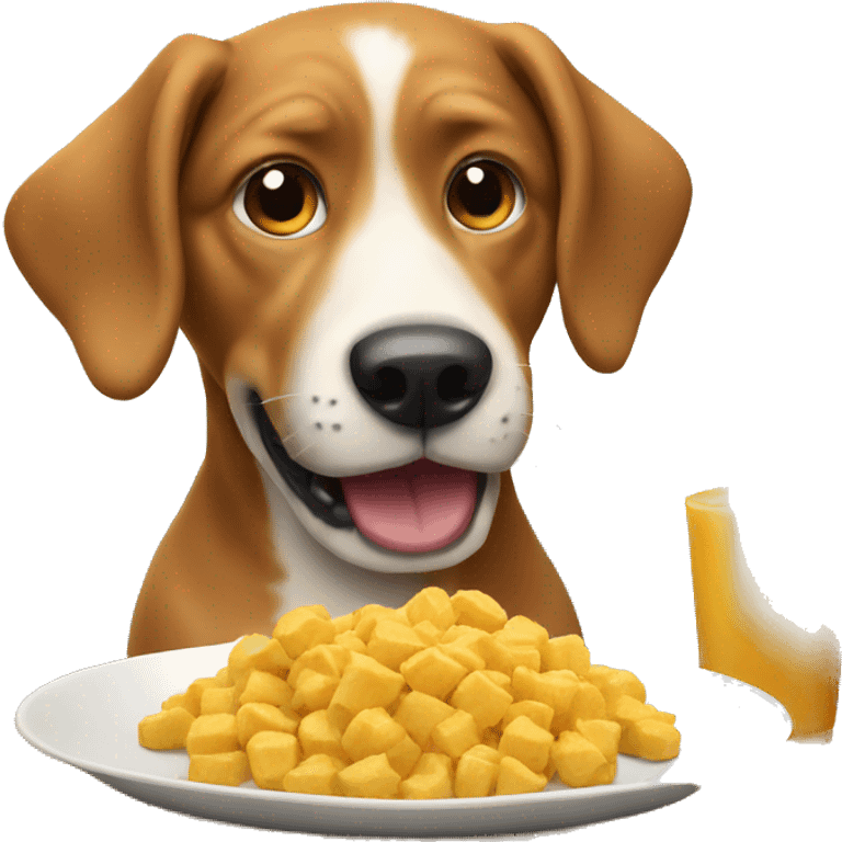 Dog eating food emoji