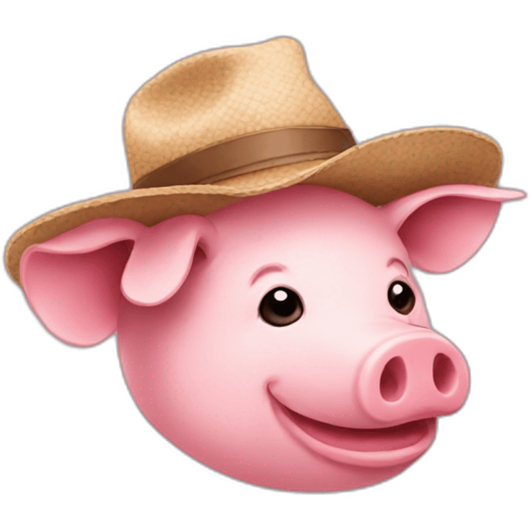 hat with pig emoji