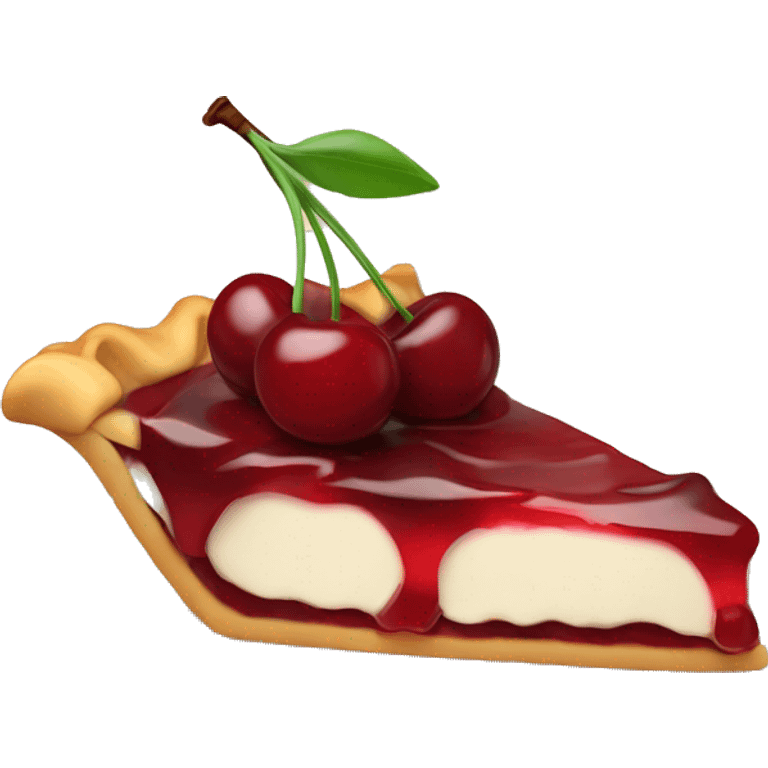 Cherry filling pie slice  emoji