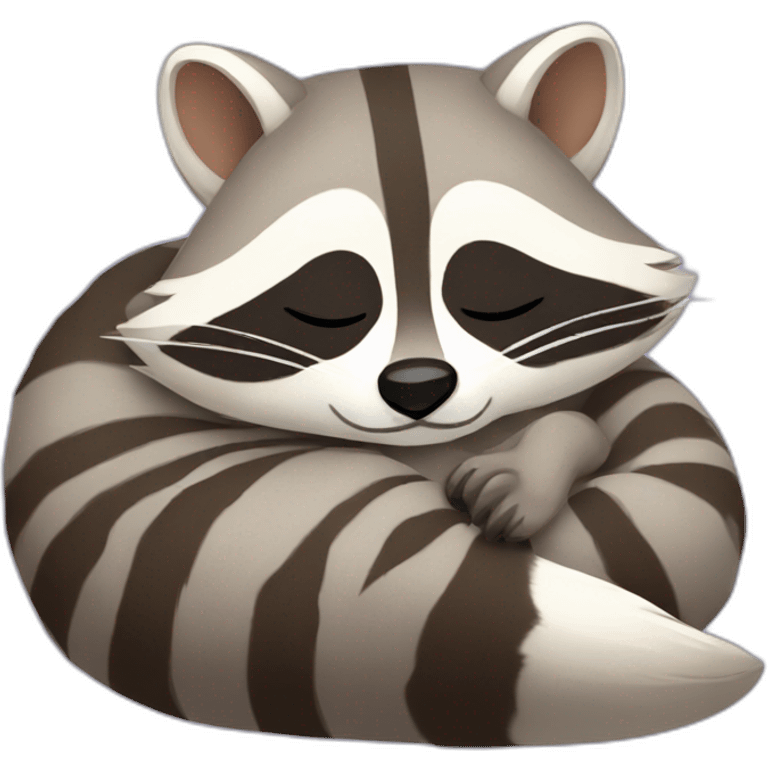 raccoon sleeping emoji