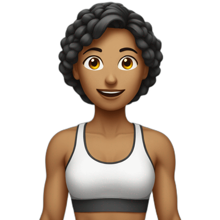 Woman doing crossfit emoji