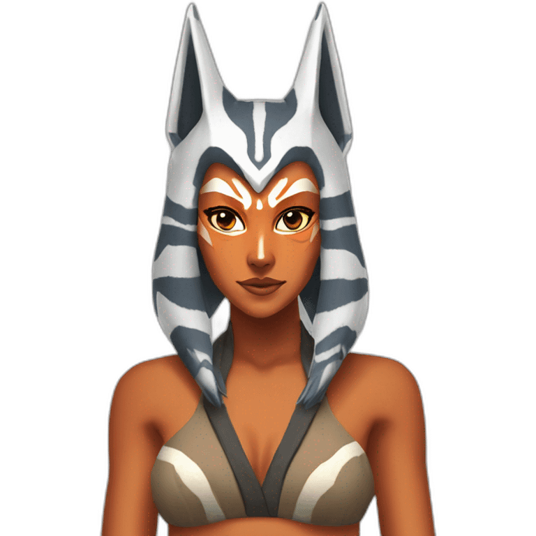 Sexy Ahsoka Tano (portrait, front facing) bikini (small horns) emoji