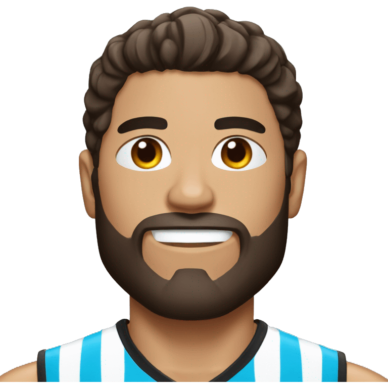 Argentinian basketball player with red and black shirt emoji