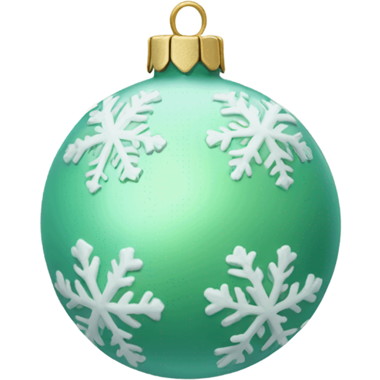 Pastel Green ornament with winter pin  emoji