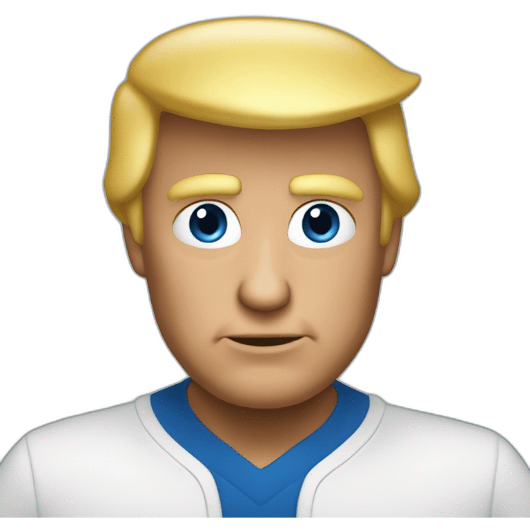 Trump as blue ray emoji