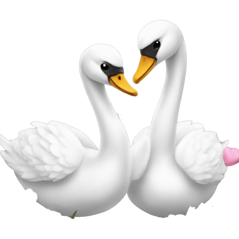 2 Swans in love emoji