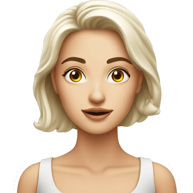 beautifu woman face, european face emoji