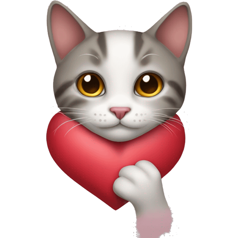 cat holdig heart emoji